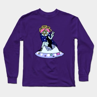 Alien Girl- Peace Sign Long Sleeve T-Shirt